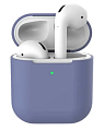 Чехол силиконовый для Airpods 1/Airpods 2 case, X-CASE, фиолетовый/лаванда