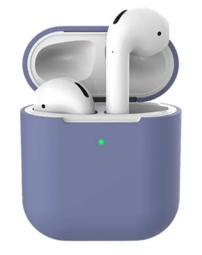 Чехол силиконовый для Airpods 1/Airpods 2 case, X-CASE, фиолетовый/лаванда