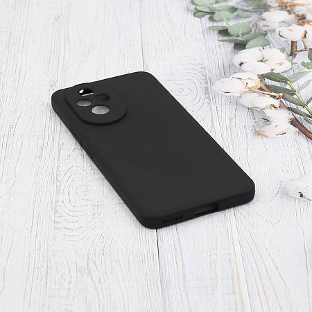 Чехол силиконовый для Honor 200, с микрофиброй внутри, с защитой камеры, X-CASE, черный