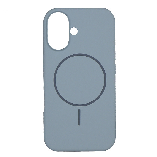 Чехол-накладка для iPhone 16, Silicon Case, магнитный (MagSafe), без лого, X-CASE, светло-голубой