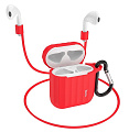 Чехол силиконовый для Airpods 1/Airpods 2, WB10, HOCO, красный