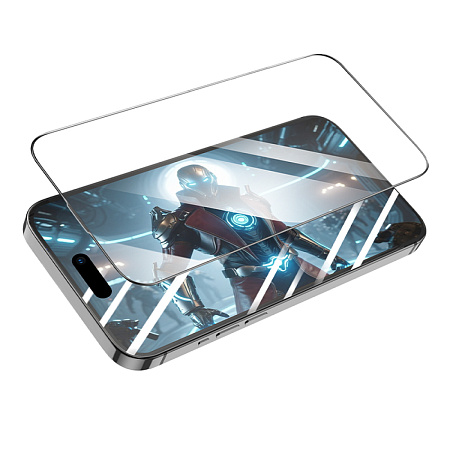 Защитное стекло для iPhone 15 Pro Max, G777, HOCO, anti-static, черное