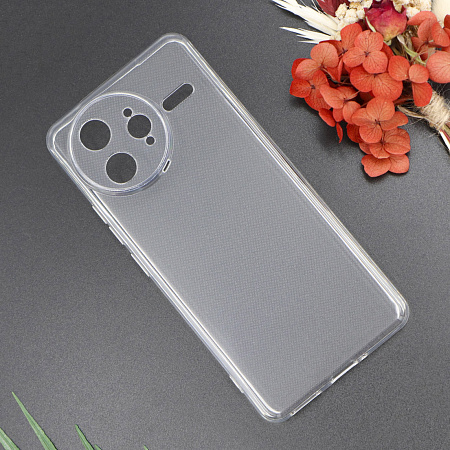 Чехол силиконовый для Xiaomi Poco F7 Ultra/Redmi K80 Pro (5G), с защитой камеры, X-CASE, прозрачный