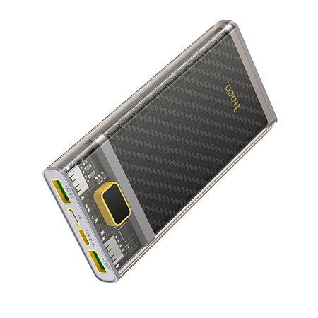 Универсальный Доп. Аккумулятор 10000mAh, J103, HOCO, выход: 2 USB (22.5W)+1 PD (20W), серый