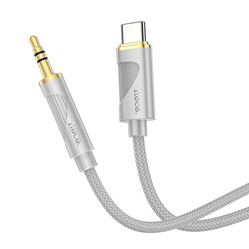 AUX Audio кабель 3,5 мм на Type-C, UPA30, HOCO, 1м, цвет, серый
