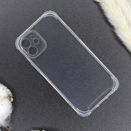 Чехол силиконовый для iPhone 11 (6.1), усиленные края, с защитой камеры, X-CASE, прозрачный