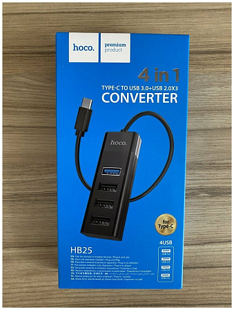 USB  (HB25) c 1 Type-C  1 USB 3.0 + 3 USB 2.0, HOCO, 