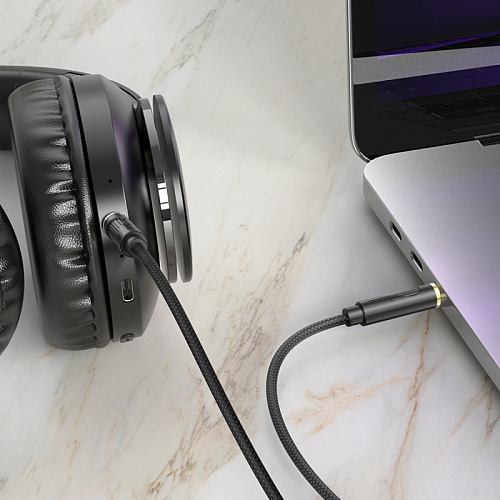 AUX Audio кабель 3,5 мм, UPA30, HOCO, черный