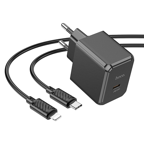Сетевое зарядное устройство, 1 PD 30W (CS15A), HOCO, Type-C to Lightning, черный