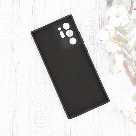 Чехол силиконовый для Samsung Galaxy Note 20 Ultra, с микрофиброй внутри, с защитой камеры, X-CASE, черный