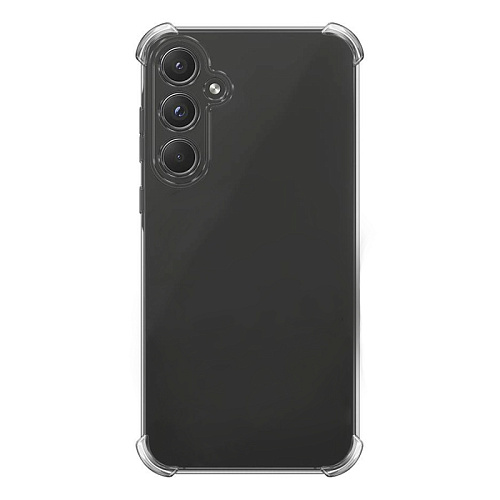 Чехол силиконовый для Samsung Galaxy S24 Plus, усиленные края, с защитой камеры, X-CASE, прозрачный