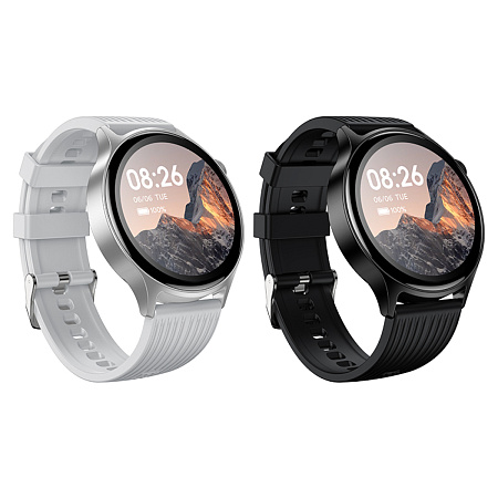 Умные часы Y46 Smart watch Hoco с поддержкой звонков, поддержка функции поиска (Find My) на телефонах Apple, серебро