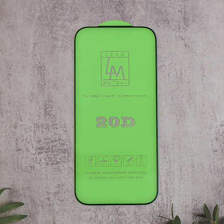 Защитное стекло на iPhone 17 Pro, 20D, прозрачное с черной рамкой, X-CASE