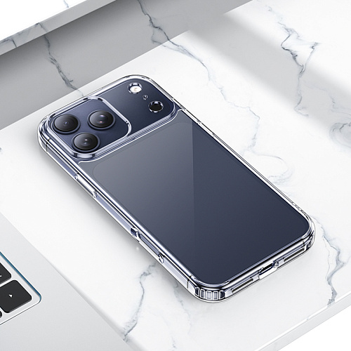 Чехол силиконовый для iPhone 17 Pro Max, Противоударная серия TPU, HOCO, прозрачный