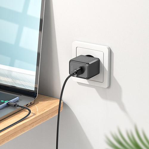 Сетевое зарядное устройство, 1 USB 2.1A (CS11A), HOCO, черный