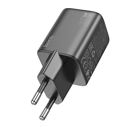 Сетевое зарядное устройство, 1 PD 20W + 1 USB 3.0 QC (N41), HOCO, черный