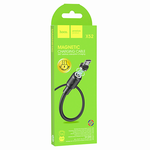 USB Кабель Micro, HOCO, X52 Magnetic, черный