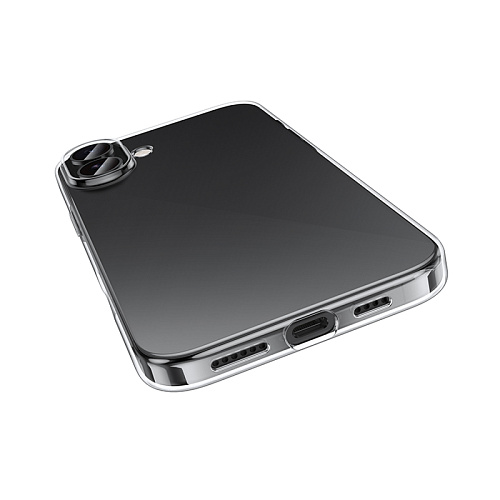 Чехол силиконовый для iPhone 16 Plus, Light series TPU, HOCO, черный