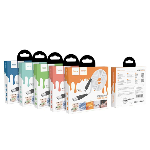 USB Кабель Micro, HOCO, X42, силиконовый, оранжево-желтый