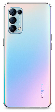 Чехол силиконовый для OPPO Reno 5, X-CASE, прозрачный