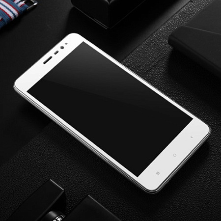 Защитное стекло на Xiaomi Redmi Note 3/ Note 3 Pro Special Edition, закругленное, белое, X-CASE
