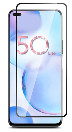 Защитное стекло на Honor 50 Lite/Huawei Nova 8i, черное, X-CASE