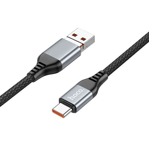 Кабель Type-C/USB-A на Type-C, 2 в 1, HOCO, U128, 1.2м, 60W, черный