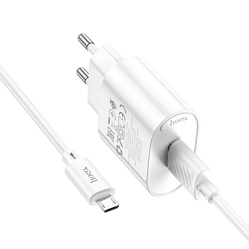Сетевое зарядное устройство, 1 USB 10.5W (C109A), HOCO, Micro, белый