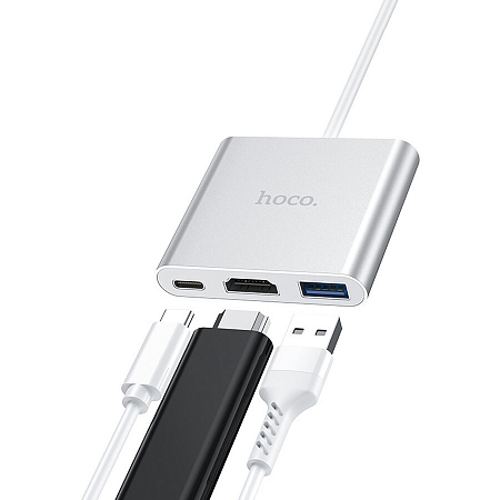 USB  (HB14) c 1 Type-C  USB 3.0+HDMI+PD, HOCO, 