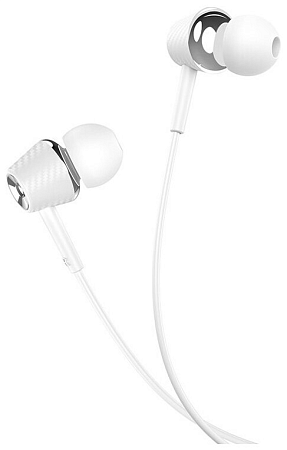 Проводные наушники M70 Graceful universal earphones with mic,hoco, белые