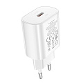 Сетевое зарядное устройство, 1 PD 25W (N22), HOCO, Безопасный сертификат, белый