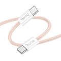 Кабель Type-C на Type-C, HOCO, X104, 1м, 60W, розовый