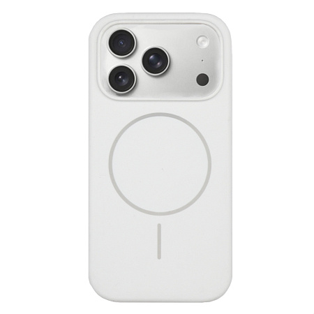 Чехол-накладка для iPhone 17 Pro, Silicon Case, магнитный (MagSafe), без лого, X-CASE, белый