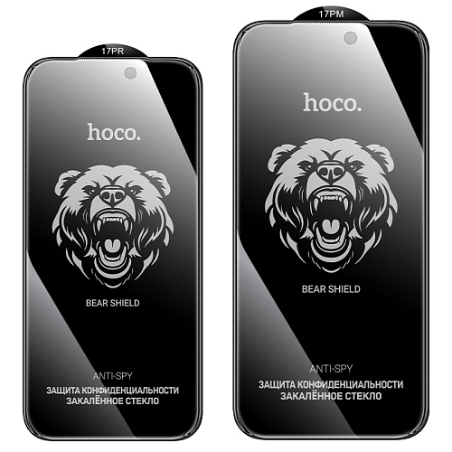 Защитное стекло для iPhone 17 Pro, A777 Plus, HOCO, антишпионское, черное