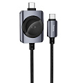 Беспроводное зарядное устройство, CW66 iWatch, Type-C, HOCO, с кабелем Type-C, черный