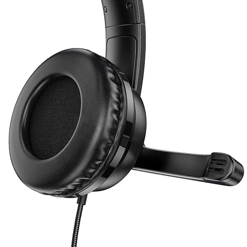 Проводные наушники W103, HOCO, игровые с микрофоном, черные