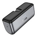 Универсальный Доп. Аккумулятор 5000mAh, Q31, HOCO, Lightning (папа) - выход, Type-C (мама) вход/выход, серый