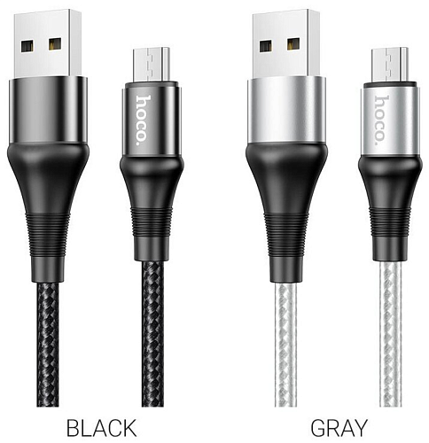 USB Кабель Micro, HOCO, X50, серый