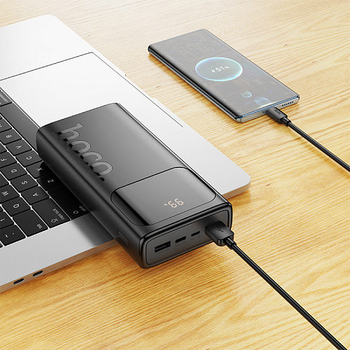 Универсальный Доп. Аккумулятор 30000mAh, J144A, HOCO, выход: 2 USB (5V/2.0A), черный