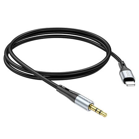 AUX Audio кабель 3,5 мм на Lightning, UPA22, HOCO, черный