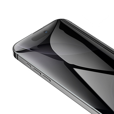 Защитное стекло для iPhone 16 Pro Max, G777 Plus, HOCO, anti-static, антишпион, черное