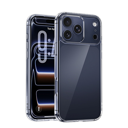 Чехол силиконовый для iPhone 17 Pro Max, Противоударная серия TPU, HOCO, прозрачный