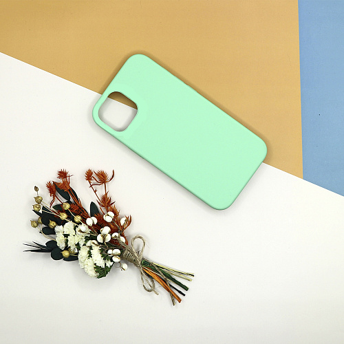 Чехол - накладка для iPhone 11, Silicon Case, без лого, мятный