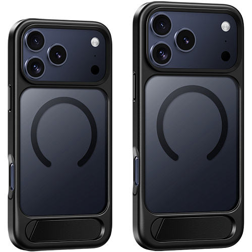 Чехол для iPhone 17 Pro, TPU+PC 1.7 мм, Магнитный (MagSafe), с подставкой, AS12, HOCO, прозрачный