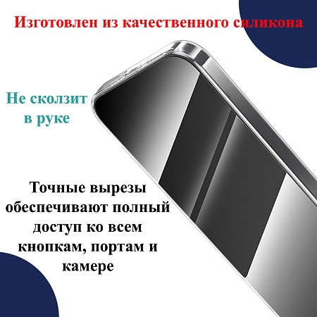Чехол силиконовый для OnePlus 13R / Ace 5 (5G), с защитой камеры, X-CASE, прозрачный