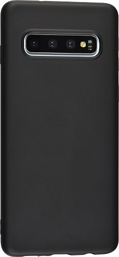 Чехол силиконовый для Samsung SM-G973, Galaxy S10, с микрофиброй внутри, X-CASE, черный
