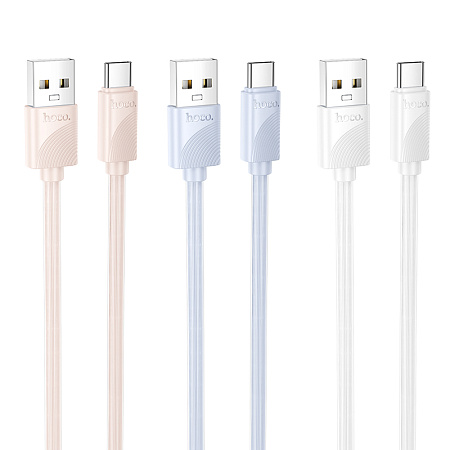 USB Кабель Type-C, HOCO, X114, длина 1 метр, ток до 3А, цвет синий
