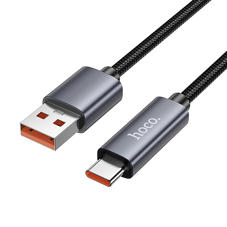 USB Кабель Type-C, HOCO, X112, 1 метр, с дисплеем, цвет черный