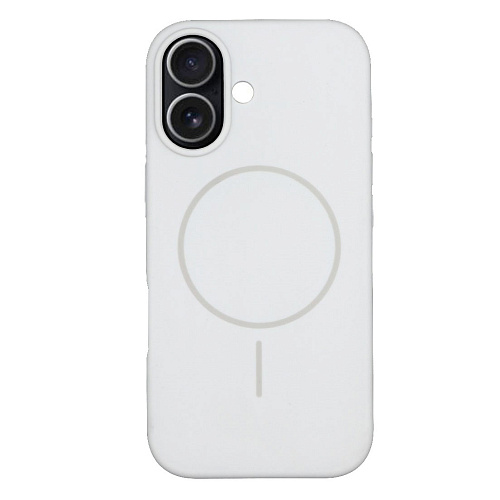 Чехол-накладка для iPhone 17, Silicon Case, магнитный (MagSafe), без лого, X-CASE, белый