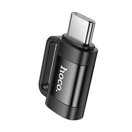 Переходник с Type-C (папа) на lightning (мама), UA31E, HOCO, черный